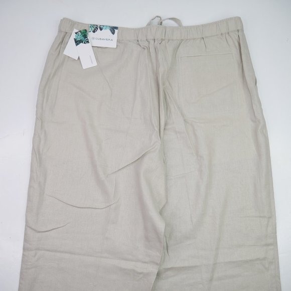 Men's Cubavera Linen Blend Pants Size 2XB 2XL Relaxed Fit Wedding Beach Island - Picture 4 of 6